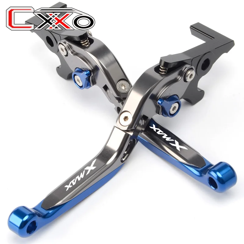 

With LOGO Motorcycle Foldable Extendable Brake Clutch Levers For YAMAHA X-MAX 300 XMAX 125 250 400 2017-2020