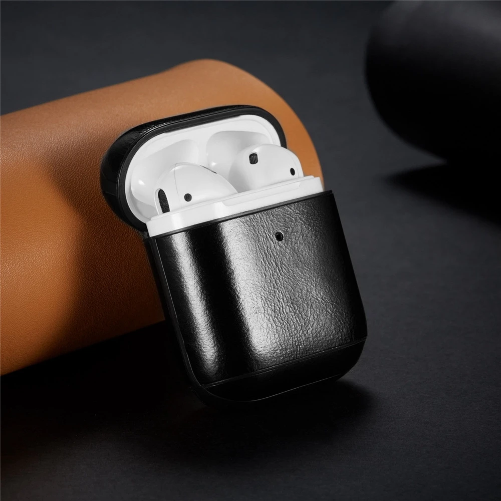 Чехол для bluetooth гарнитуры из натуральной кожи Crazy Horse гарнитура Airpods зарядный