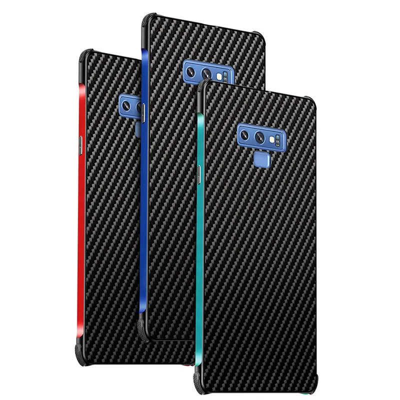 Чехол для Samsung Galaxy Note 8 9 10 Plus S8 S9 + корпус из углеродного волокна металлический