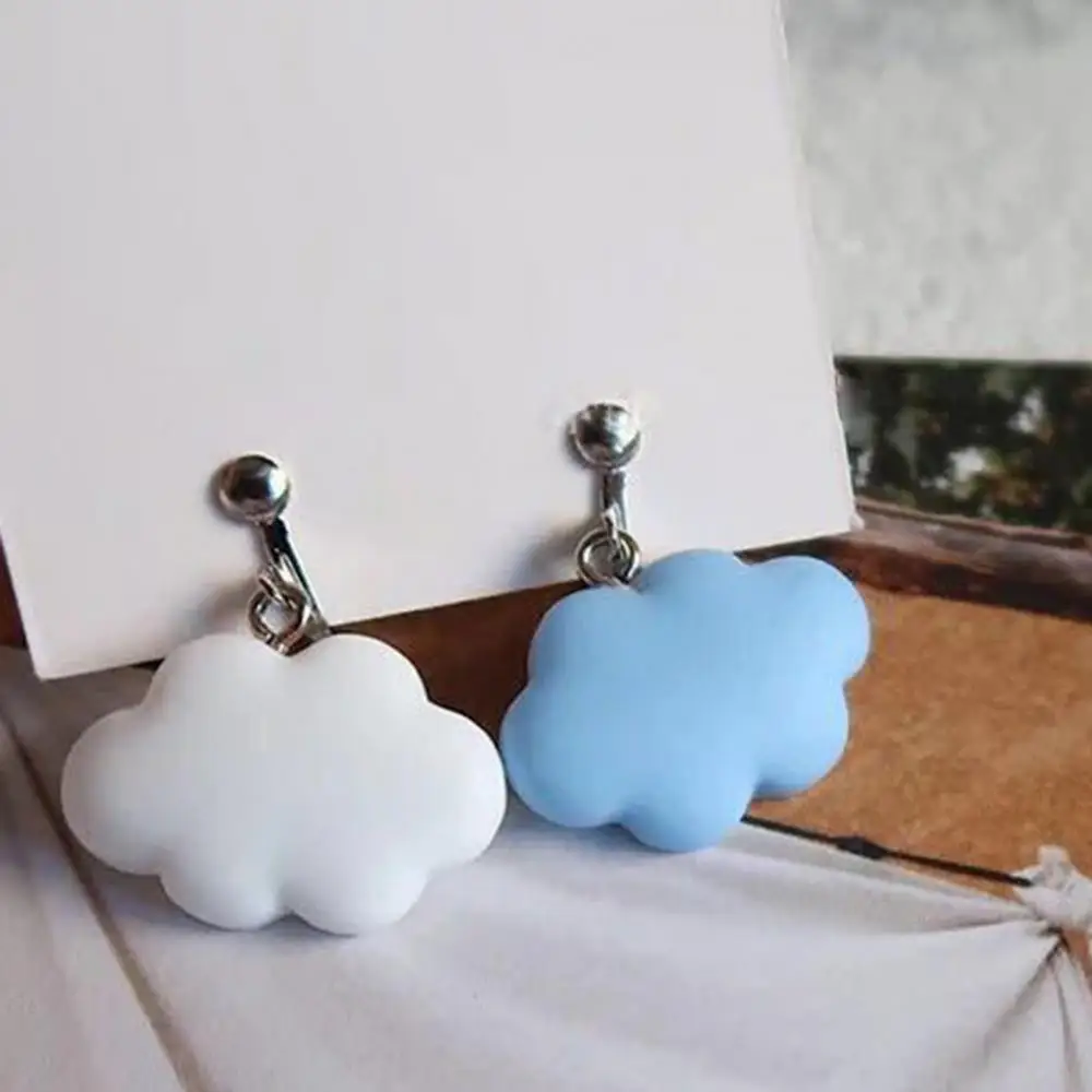 

Cute Cloud Shape Dangle Earrings Ear Hook Weather Jewelry Accessory for Girls