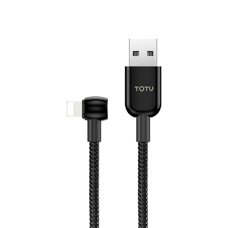TOTU 1,2 м нейлоновый USB кабель для зарядки телефона для Iphone 11 Pro Max кабель с светодиодный светильник для зарядки Iphone X 8 7 6 Plus зарядное устройство