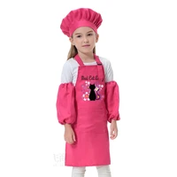 kids apron custom logo childrens painting clothes kindergarten art class advertising sleeves chef hat apron kit