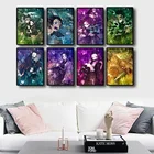 Классическое японское аниме рассекающее демонов Ретро красочное искусство домашний декор на стену картина для детской гостиной качественные холщовые постеры