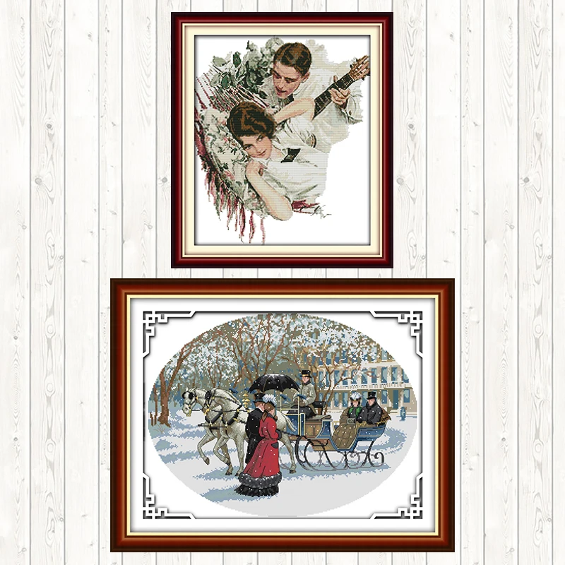 

Набор для вышивки крестиком из хлопчатобумажной нитки, 14 карат, 11 карат