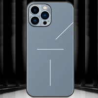 aluminum alloy metal back cover for iphone 13 12 mini 11 pro max lens protect anti impact rugged hybrid tpu simple phone case