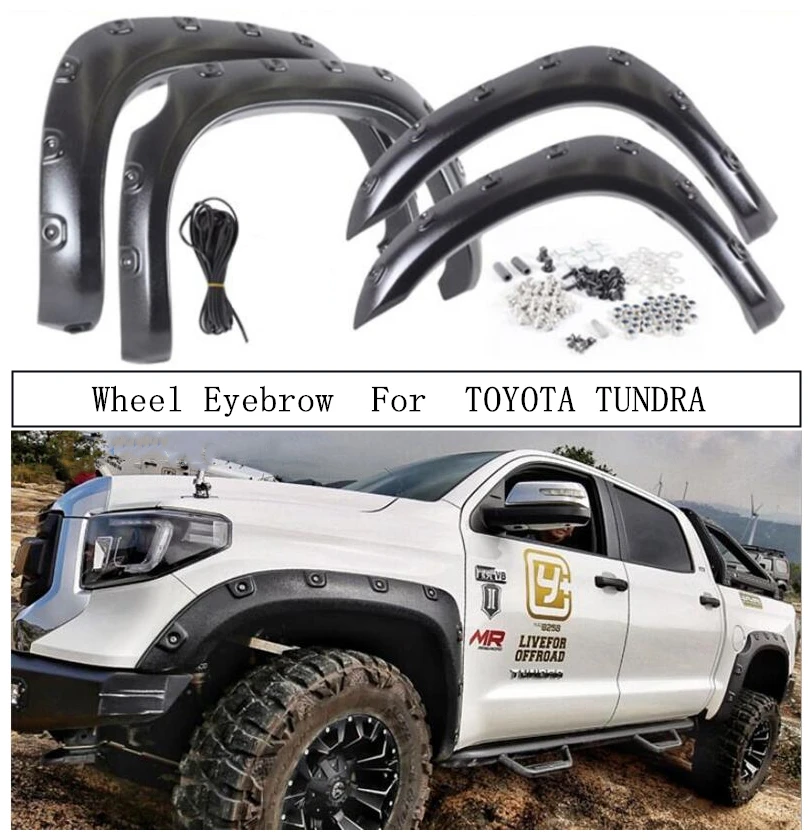

Колесо для бровей TOYOTA TUNDRA 2007-2021 расширение большого колеса дуговой винт установка Высокое качество ABS аксессуары