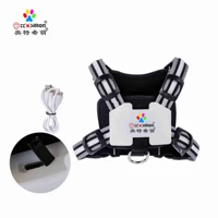 night dog collar pet products for large 7 in 1 color dog harness glowing usb led collar puppy lead pets vest dog leads