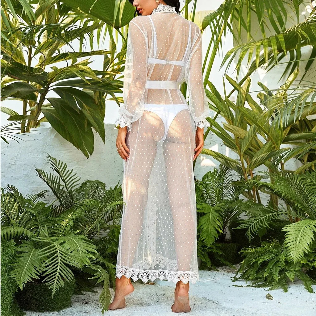 Новинка Модный женский сексуальный прозрачный сетчатый контрастный кружевной