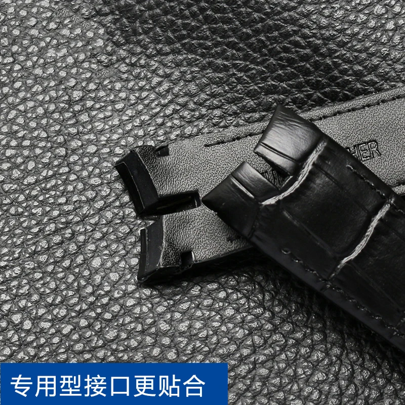 New design 26mm hight quality Genuine Leather watchband strap special for Roger Dubuis EXCALIBUR series bracelet dial RDDBEX0405