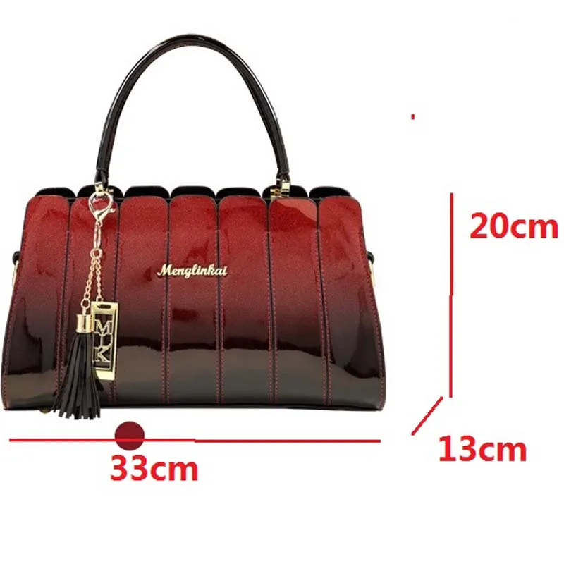 Fashion Atmospheric Patent Leather Messenger Bag Handbag Women Shoulder Bag High Quality Casual Tote Ladies Party Crossbody Bags