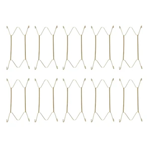 Настенная вешалка для тарелок, 10 шт., 8 дюймов10 дюймов, W тип, пружинный держатель для посуды, Невидимые вешалки для посуды, настенный дисплей, подставка для тарелок