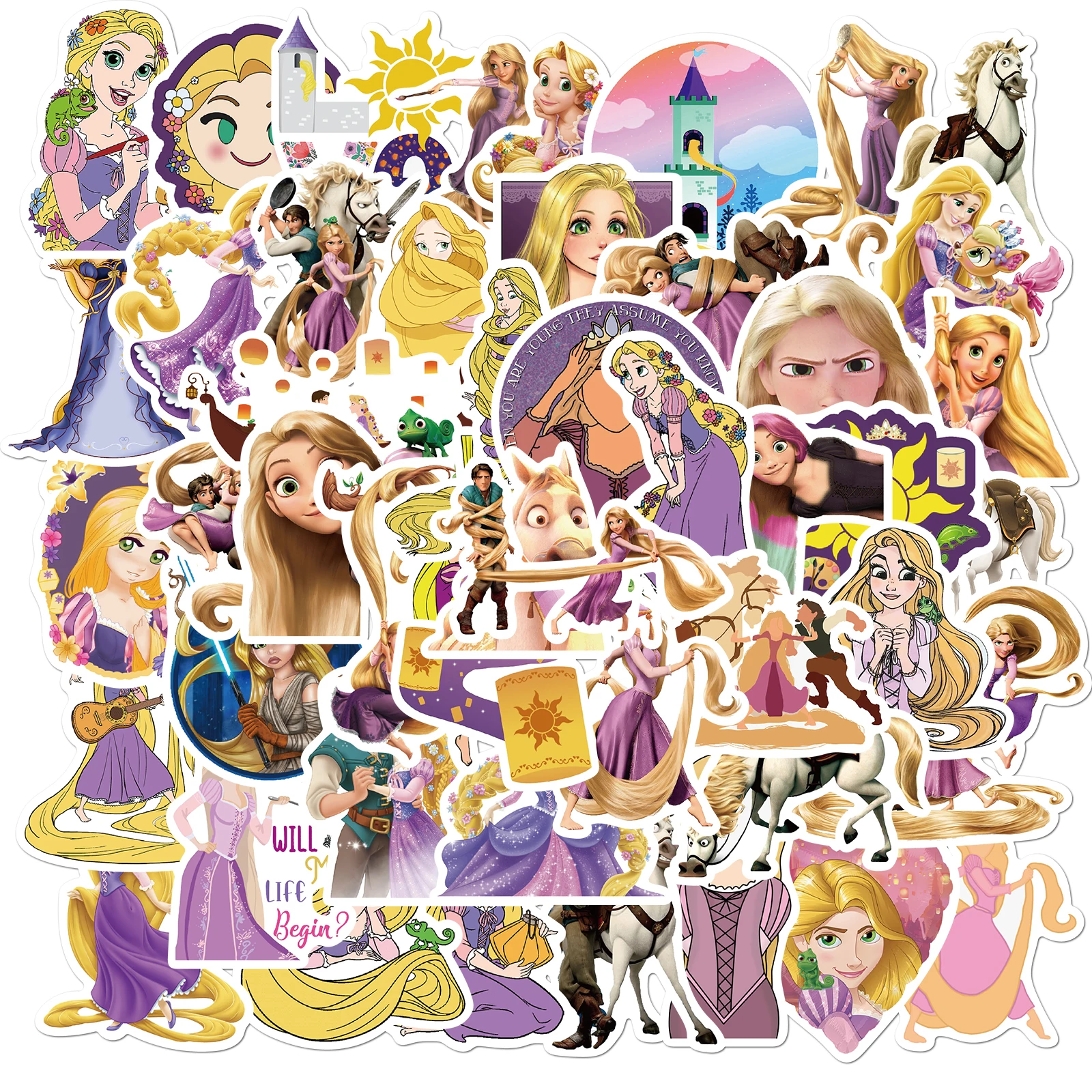 

10/30/50Pcs Disney Cartoon anime Stickers Marvel Frozen Mickey Rapunzel Princess Waterproof Skateboard Laptop Stiker Kids Toy