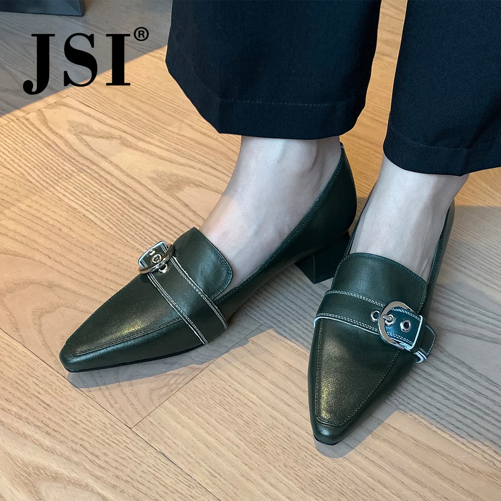 JSI/весенние офисные туфли лодочки с металлической пряжкой Высококачественная