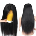 Wholesale wig 4x4 lace closure wig Brazilian straight lace front Human Hair Wigs for women non-remy fake scalp wig with bangs