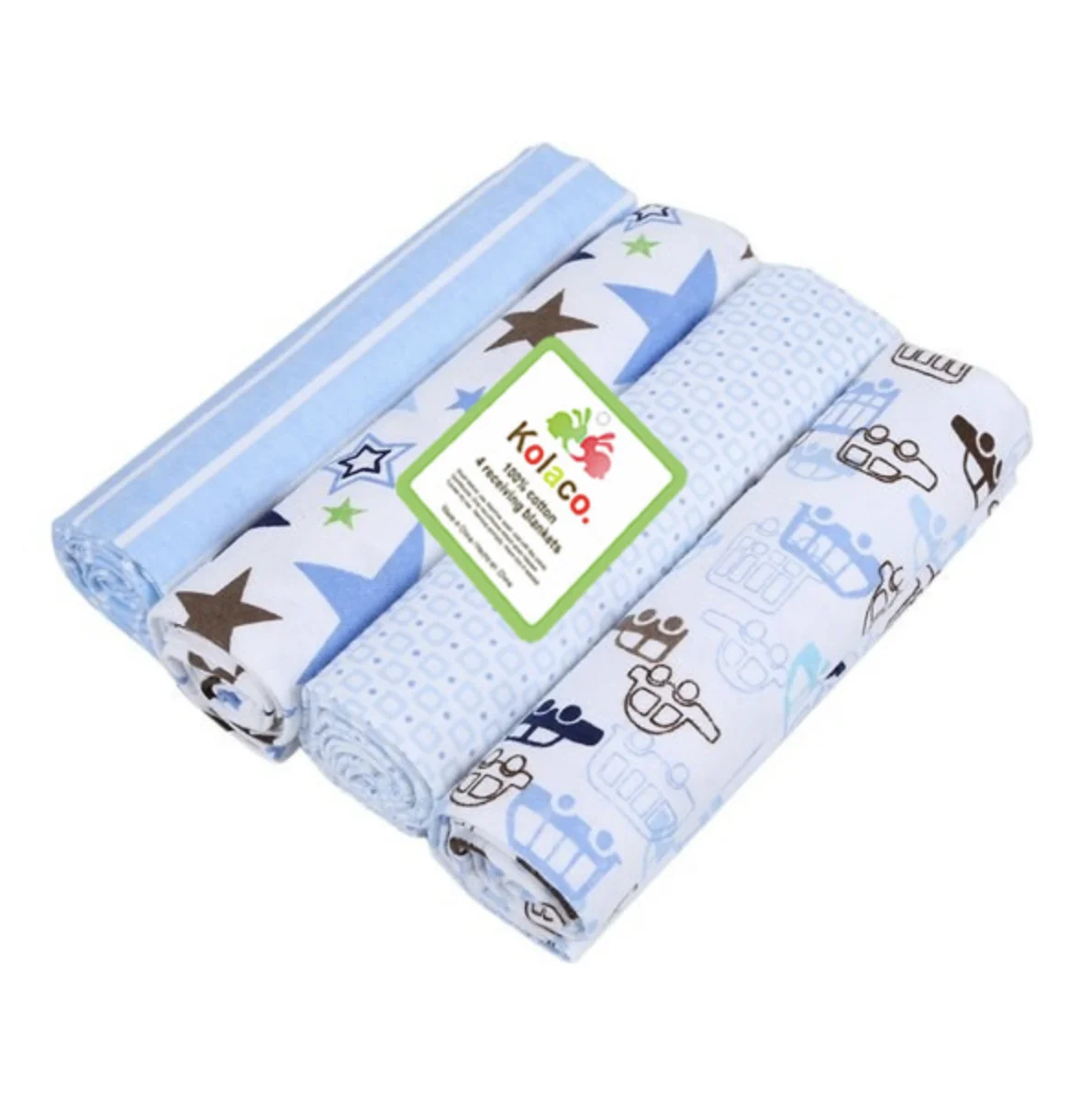 

High Quality 4PCS/PACK 100% Cotton Supersoft Flannel Receiving Baby Blanket Swaddle Baby Bedsheet 76*76CM Baby Blankets Newborn