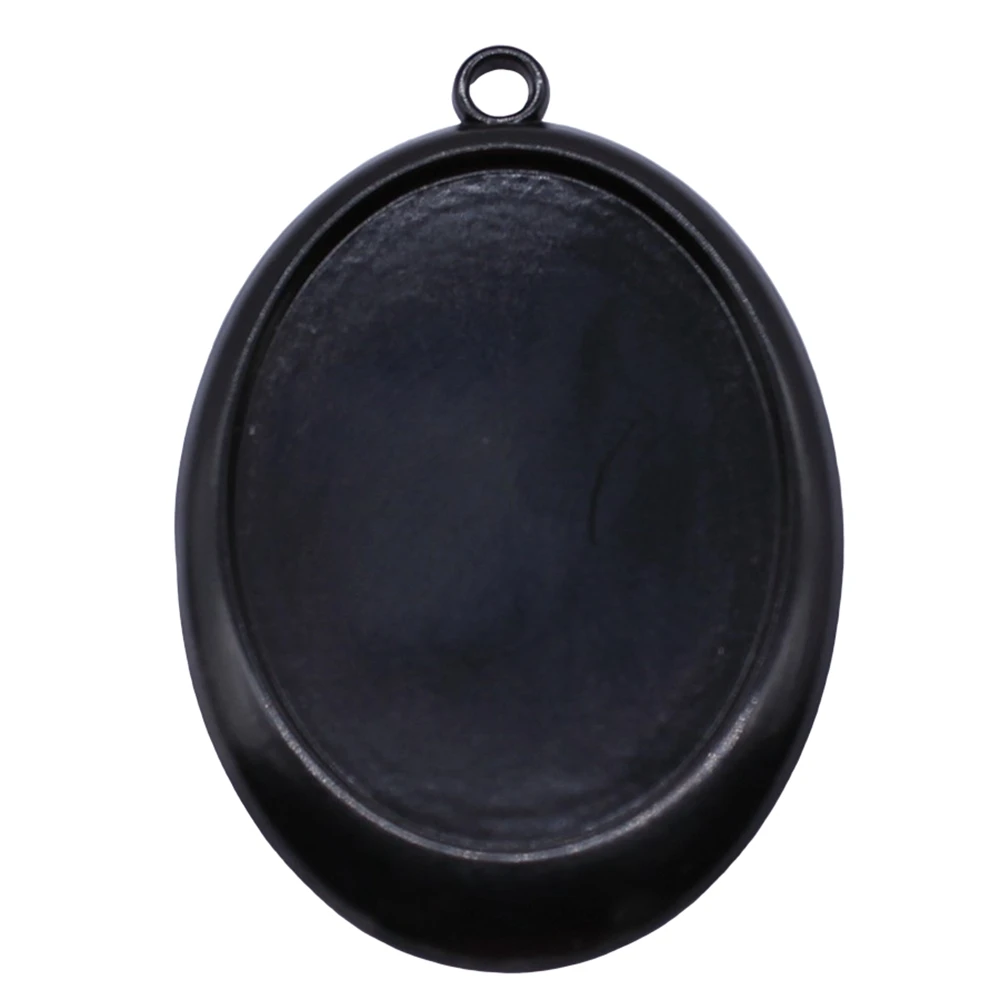 

Овальная Камея-кабошон в простом стиле, основа подвески для бижутерии, черный цвет, 2 шт., подходят для изготовления ювелирных изделий, 30 х40 м...
