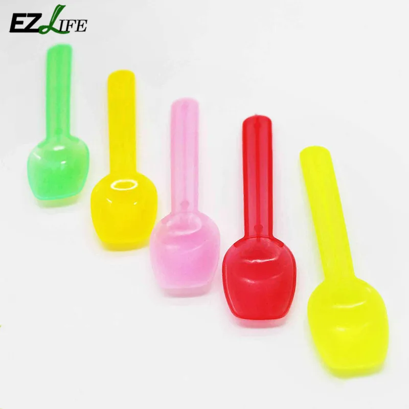 Ложка одноразовая пластиковая для мороженого 8 см 50 шт. | Дом и сад