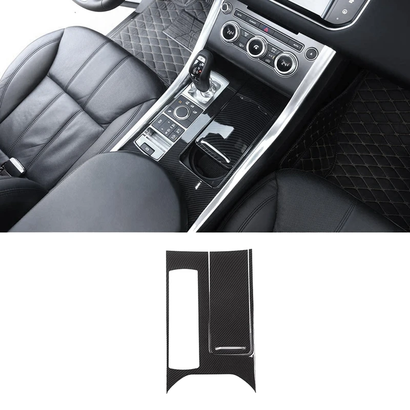 

Carbon Fiber Center Console Gear Shift Panel Cover Frame Trim Stickers for Land Rover Range Rover Sport 2014-2017 LHD