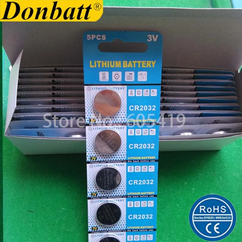 50cards/lot (250pcs) Watch Battery 3V CR2032 Lithium Coin Cell Button cells for Car Key FOB LED Light | Электроника