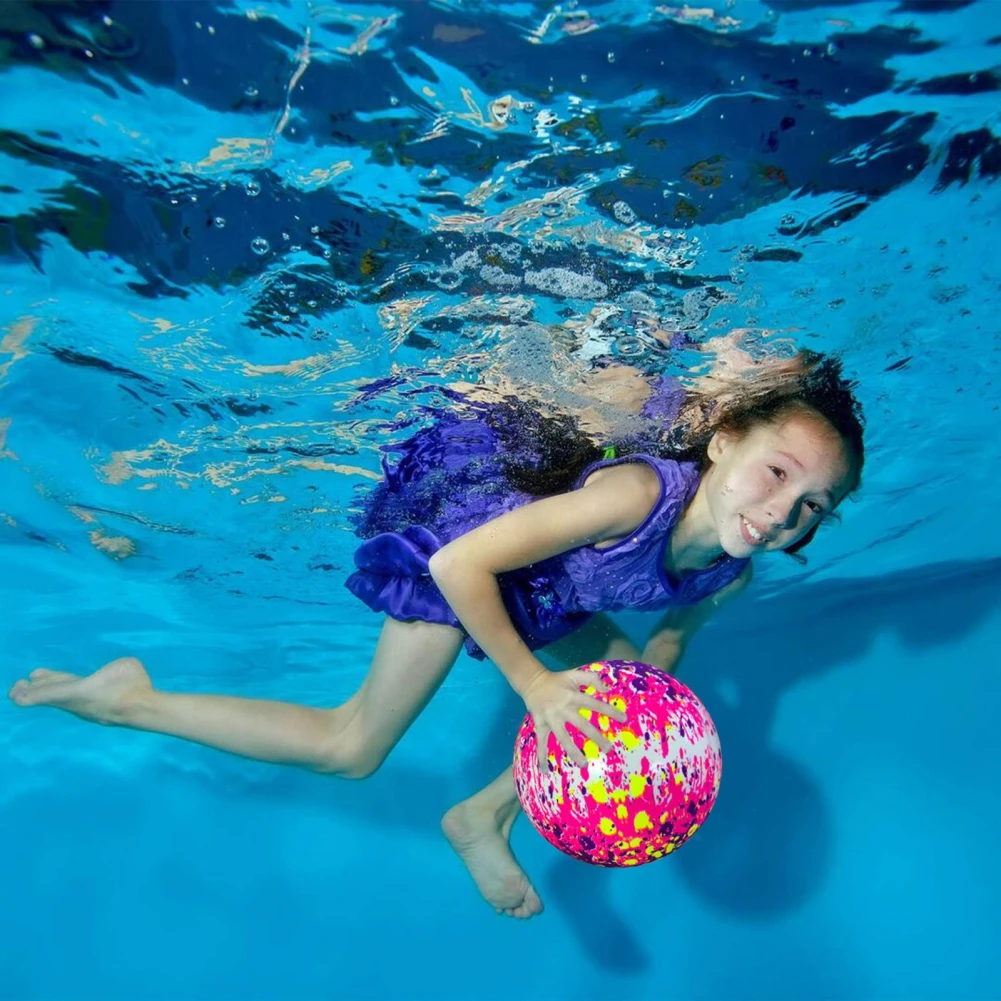 

Swimming Pool Ball Swimming Floating Toy Ball With Hose Joint Underwater Game Inflatable Water Drops 9 Inches