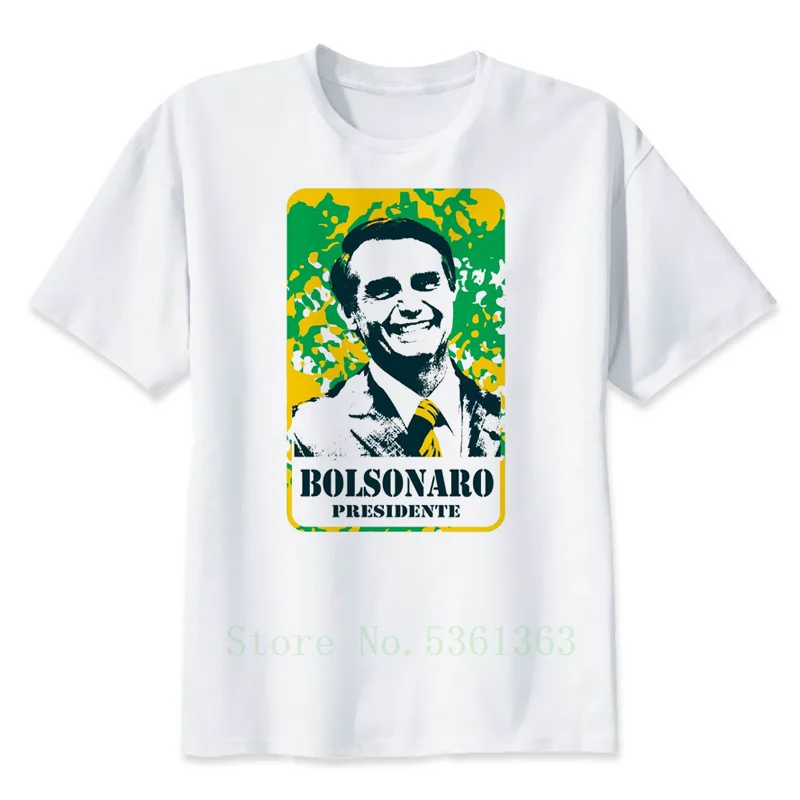 Bolsonaro 2019 Мужская брендовая футболка мужская спортивная модная одежда с вырезом