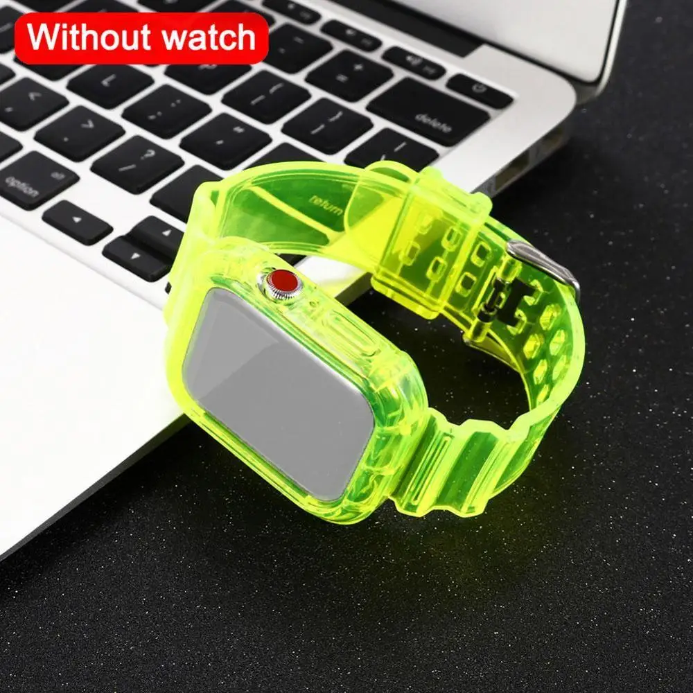 

Soft Transparent Rubber Sports Band for 38/40/42/44mm Strap Bracelet for iWatch Series 5 4 3 2 Watchband Dropship