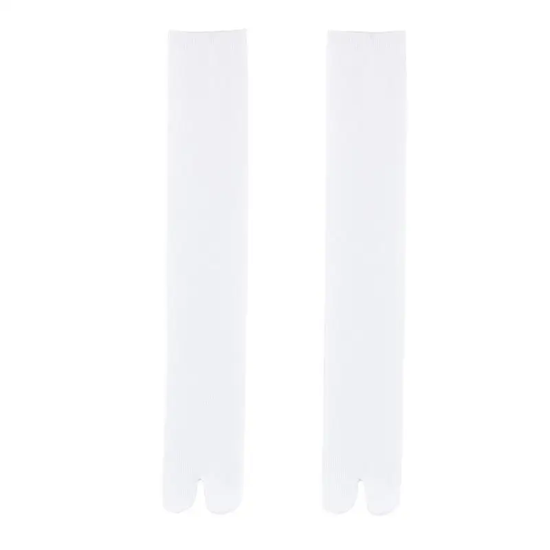 Japanese kimono pure cotton white thigh high socks cosplay girls two fingers socka long/short tube split toe socks stay ups