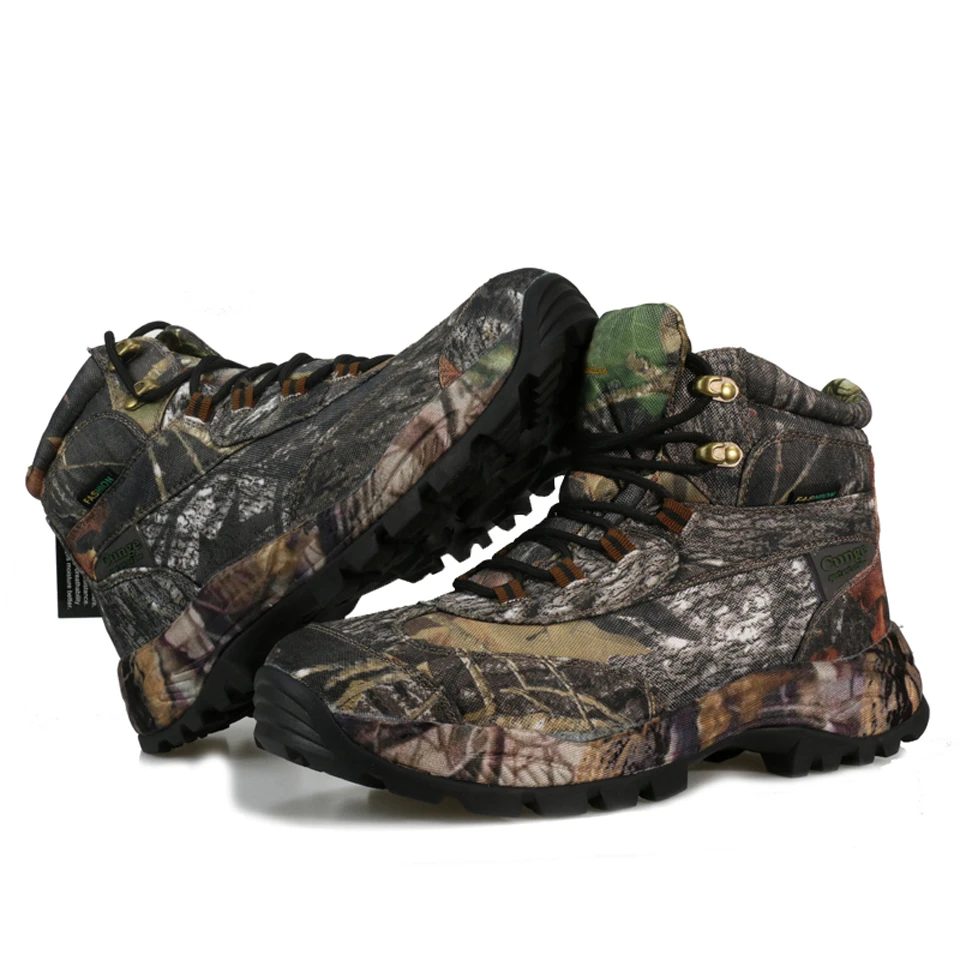 Jual Pria Hiking Militer Bionik Sepatu Pergelangan Kaki Luar Ruangan Berburu Mendaki Tahan Air Pasukan Khusus Gurun Tempur Sepatu Bot Kamuflase