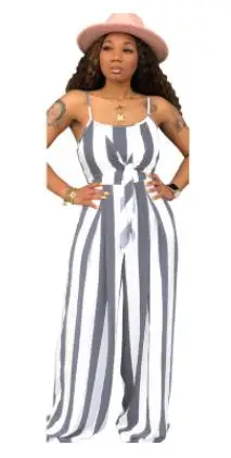 Черно белый полосатый комбинезон для женщин на бретельках с бабочкой спереди и