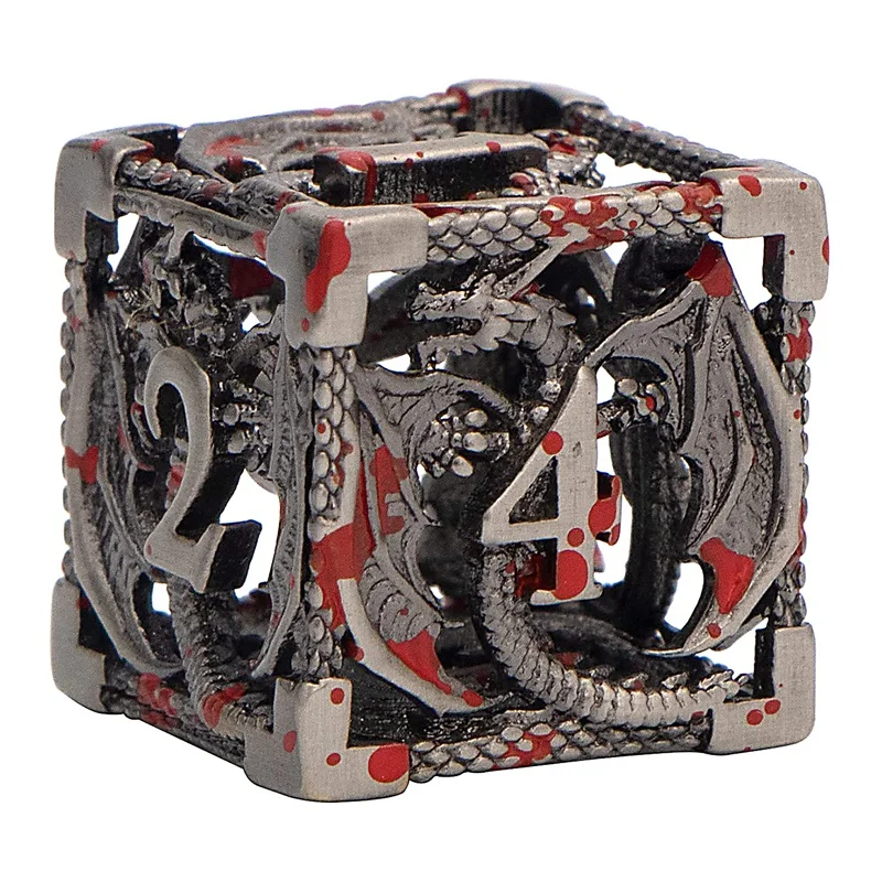 Dice Set Hollow Metal Polyhedral for MTG Pathfinder Board Games Role Playing D and D20 D12 D10 D8 D6 D4 | Спорт и развлечения