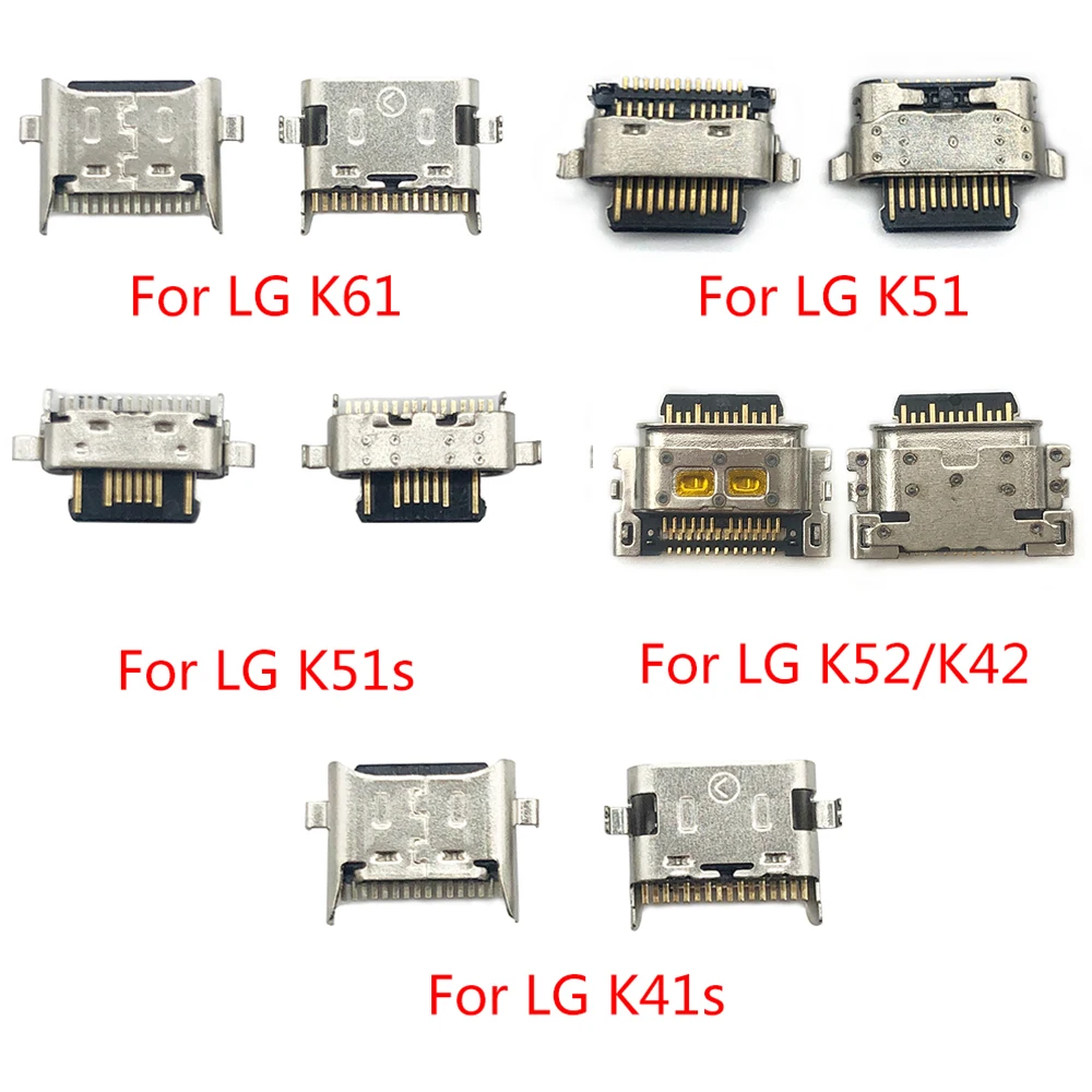 

10Pcs/lot For LG V30 V40 Q60 K8 K12 Plus K50 K50S K41 K41S K51 K51S K61 K42 K52 Mic USB Port Connector Jack Socket Plug Dock