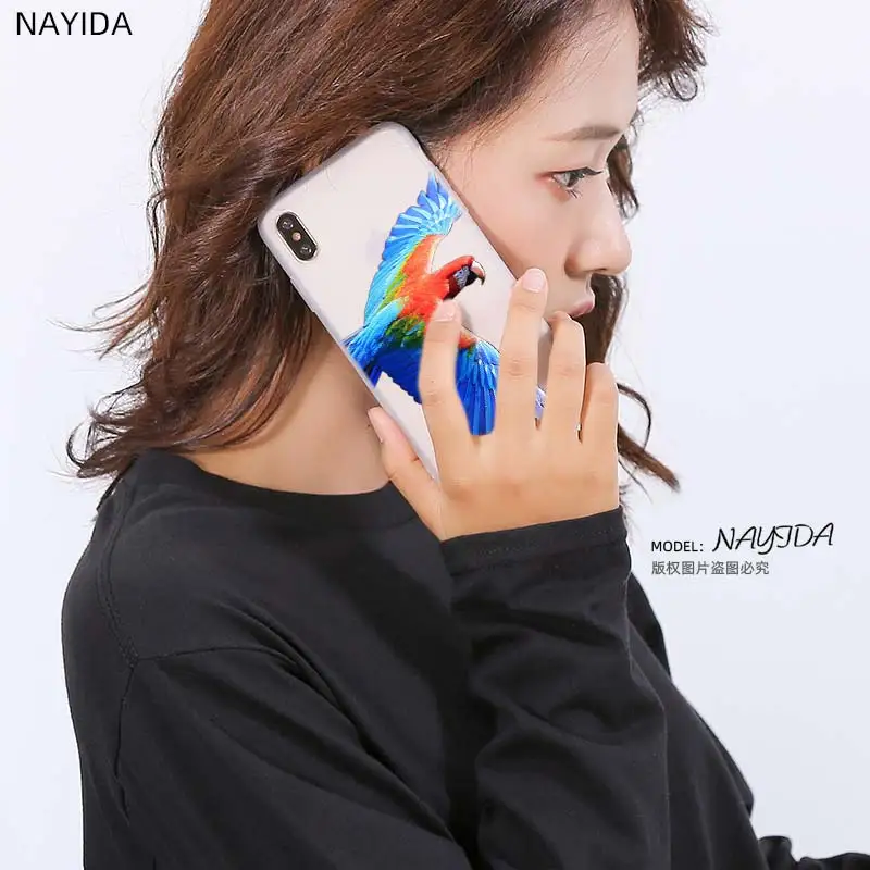 Мягкий силиконовый чехол для телефона iPhone 12 11 Pro XS Max XR X 8 7 6 Plus 5S SE S крышка попугай