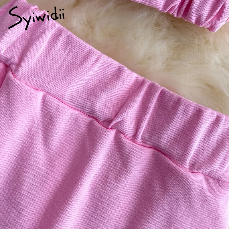 Syiwidii комплект из 3 предметов женский спортивный костюм наряды рубашка на