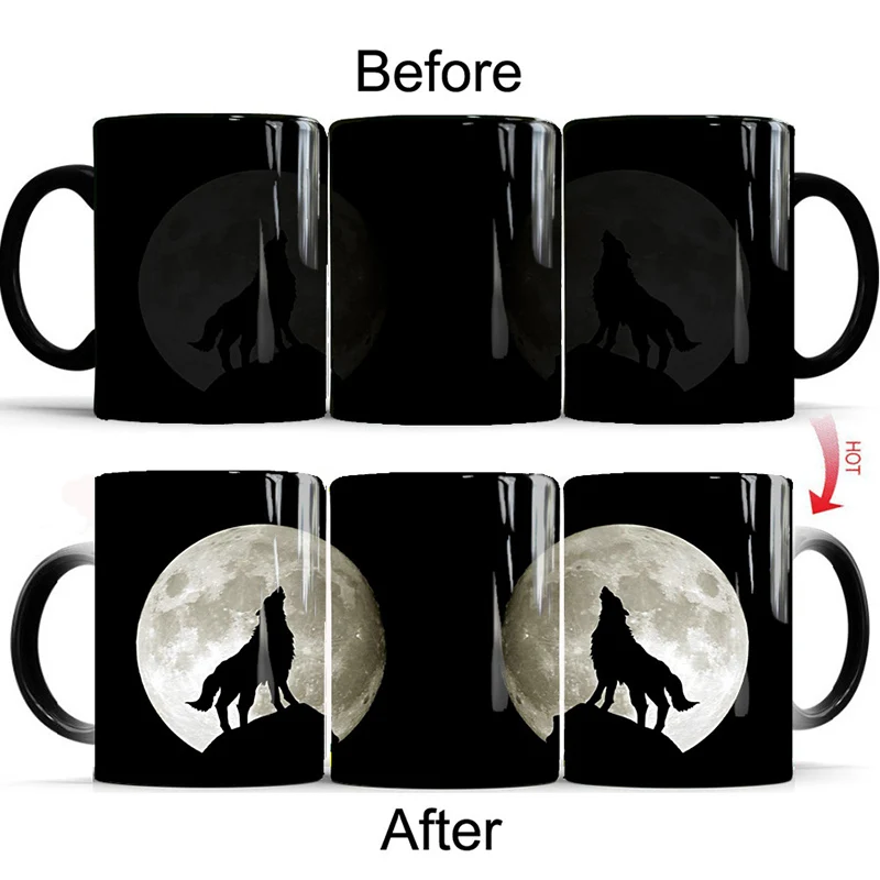 Кружка Moon Wolf с изменением температуры кружки цвета креативная
