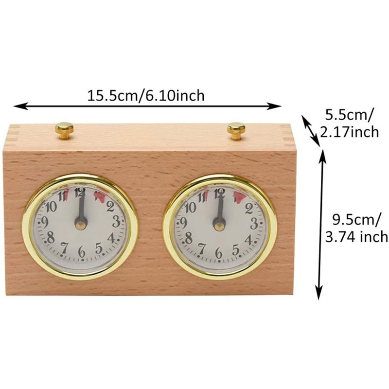 Wooden Chess Timer Tournament Competition Game Clock Gift Wind-Up Mechanical Accessories For Board Games | Дом и сад