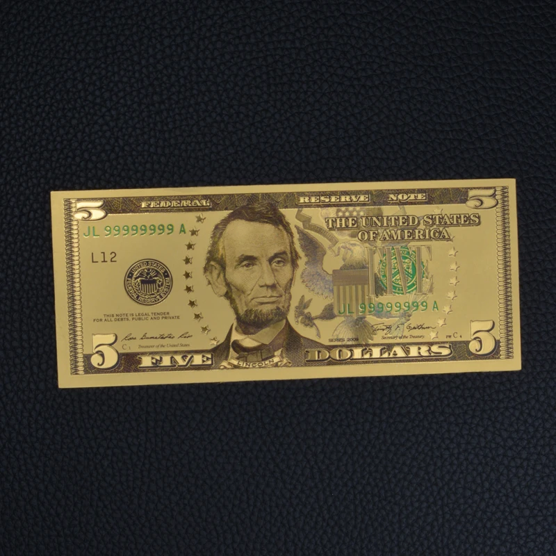 Позолоченные банкноты античная Золотая фольга 1 доллар памятные на доллары