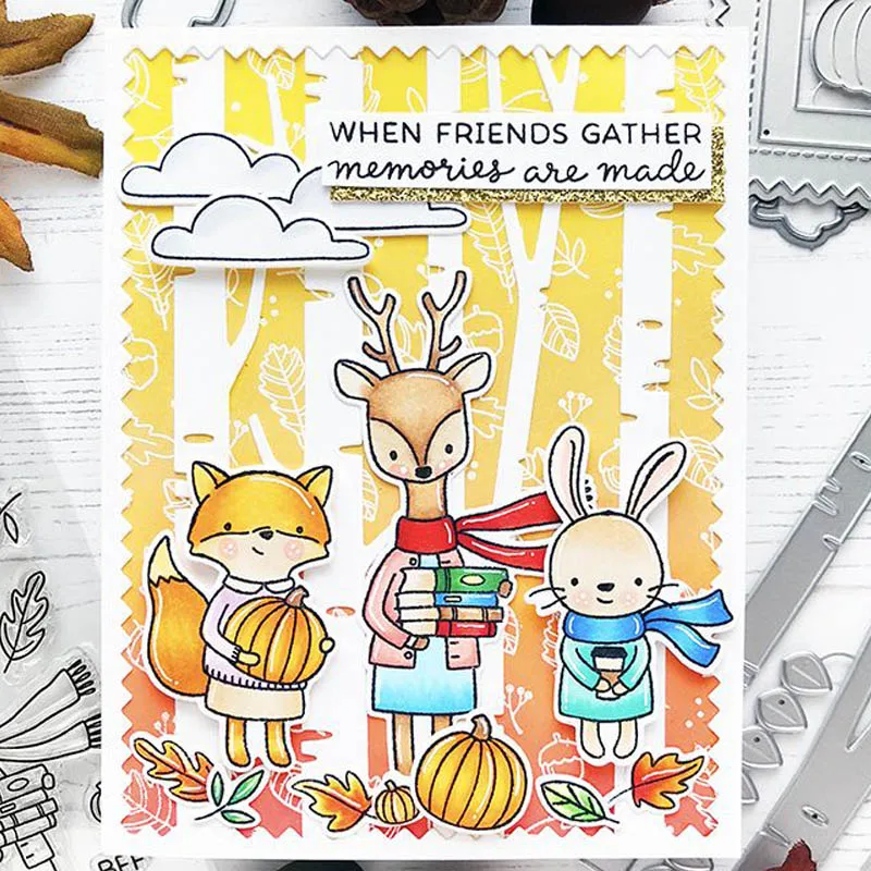 Металлические штампы QWELL в виде ствола дерева для скрапбукинга и изготовления