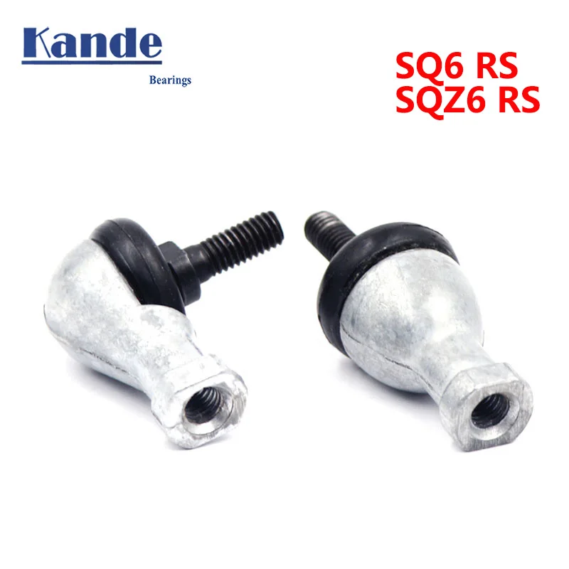

High quality 4 pcs Straight rod SQ6RS or curved rod L type SQZ6RS SQ6-RS 6 mm single ball head end joint bearing SQ6 SQZ6