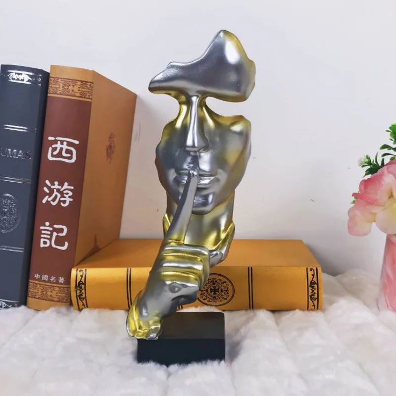 Graffiti abstracto n&oacute;rdico de 28,5 cm, estatua colorida de oro, escultura, figurita, decoraci&oacute;n para el hogar y la Oficina, regalo de Navidad y A&ntilde;o Nuevo-3