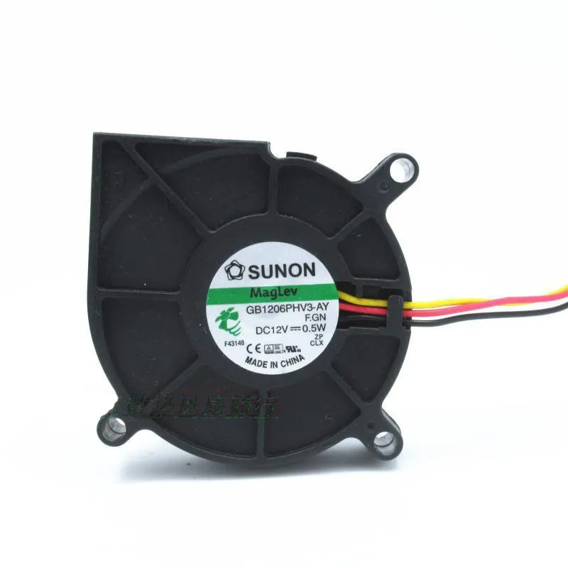 Sunon GB1206PHV3-AY magлев, увлажнитель, центробежный вентилятор, промышленный вентилятор, центробежный вентилятор 12 В постоянного тока, 0,5 Вт с 3 контактами