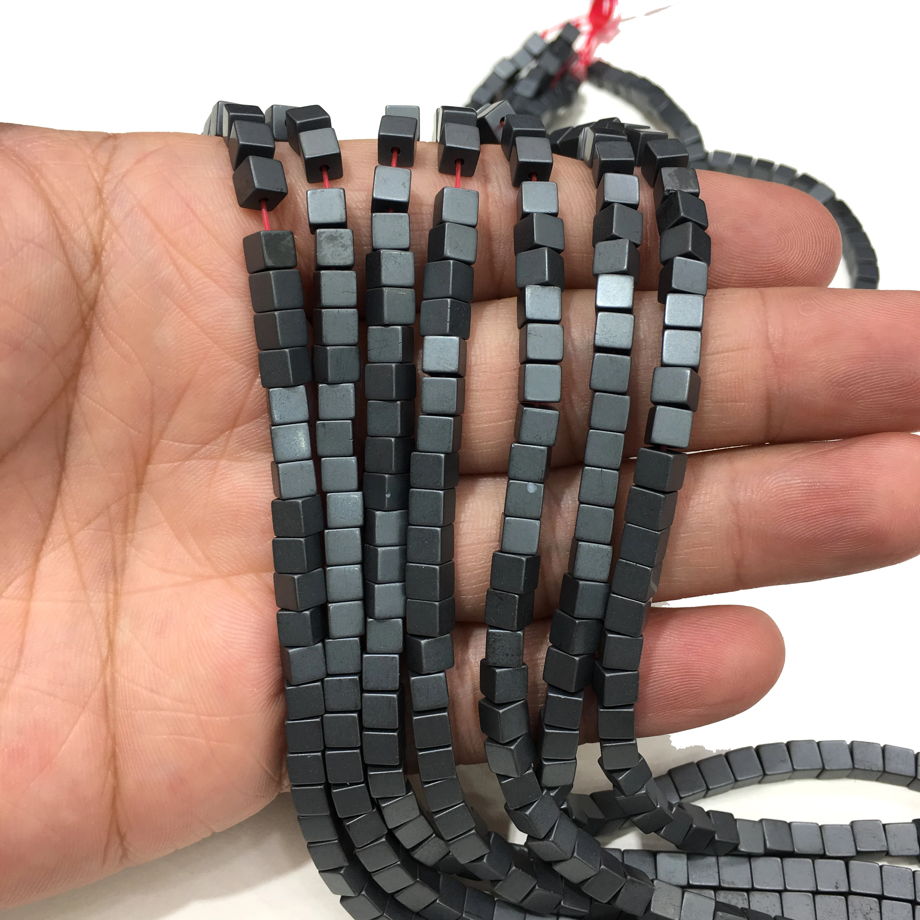 Заводская цена натуральный гематит камень россыпью бисер Изготовление