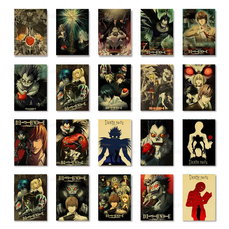 

DEATH NOTE Classic Anime Posters And Prints Japanese Animation Canvas Painting HD Wall Art Pictures Coffee House Home Decoration