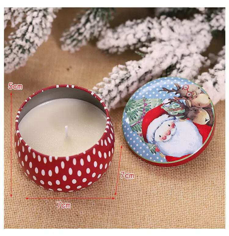 Рождество бездымного ароматом олова ароматерапевтическая свеча Природный