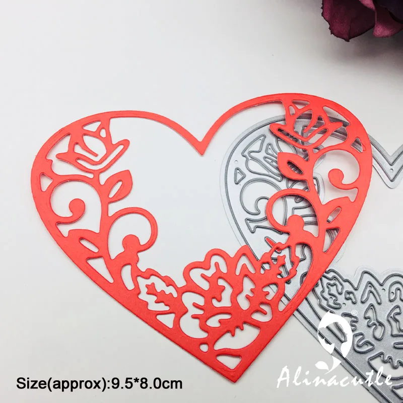 Металлическая высечка цветок Сердце Сделай Сам Скрапбукинг Бумага рукоделие
