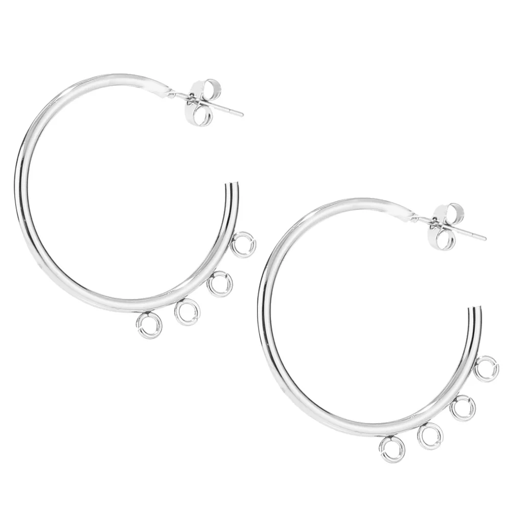 20 шт C Форма уха пост золото/черный/Серебряный тон из нержавеющей стали