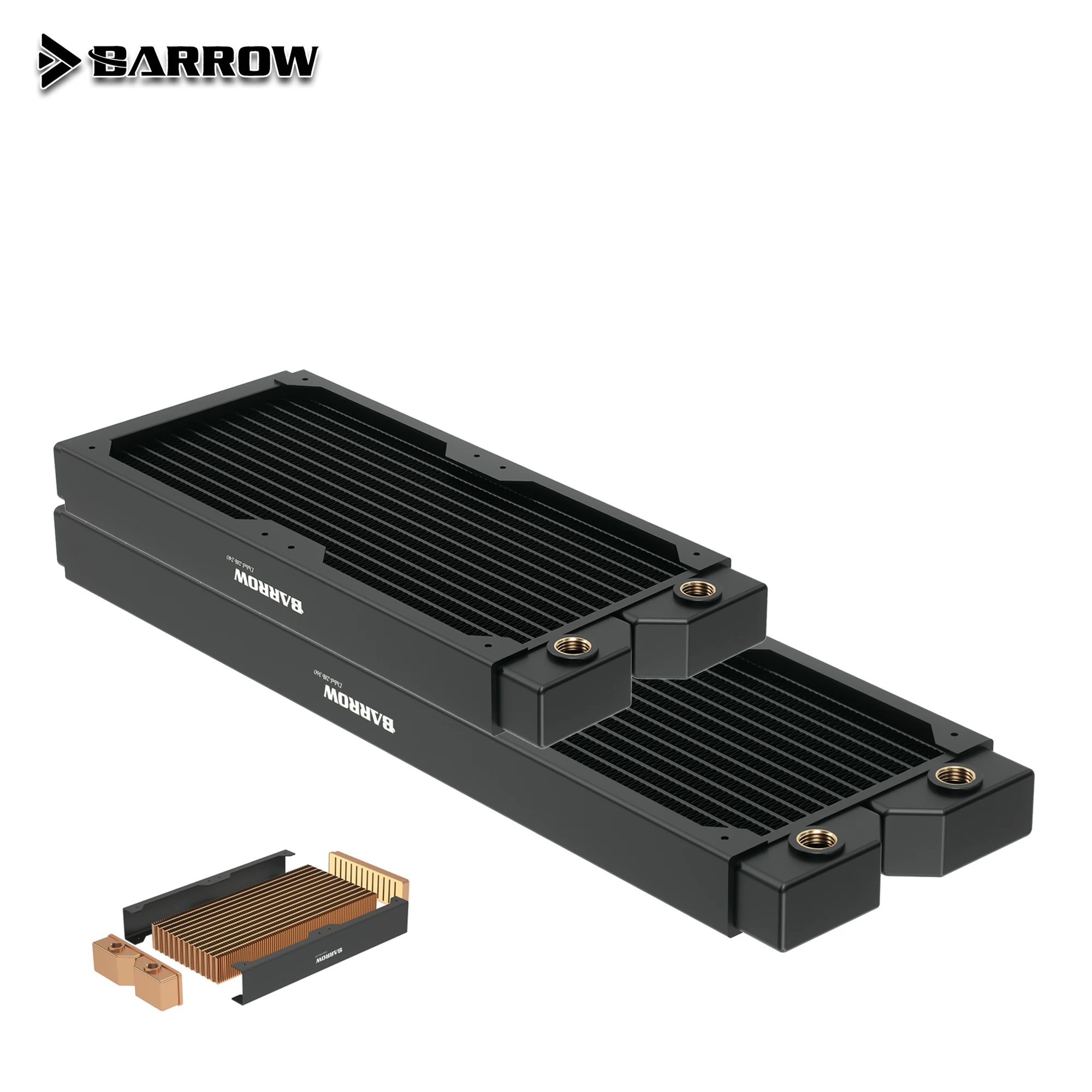 Carrinho de Mão 28 mm Grosso Cobre 240 360 mm Preto Radiador Computador Água Refrigerar Líquido Trocador g1 Rosqueado para 12cm Ventiladores Dabel28b Ventiladores e resfriadores