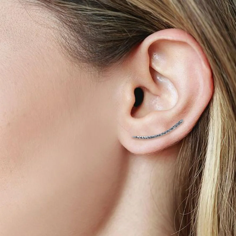 Серьги гвоздики из стерлингового серебра 925 пробы с покрытием Простые Модные