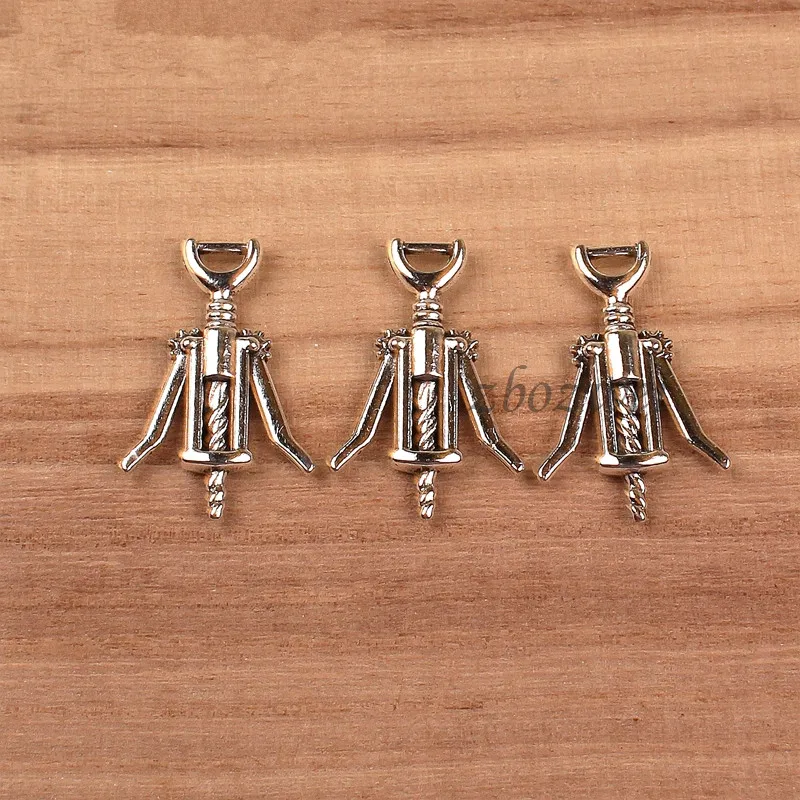 

10pcs Charms wine opener 26*16mm Tibetan Silver Plated Pendants Antique Jewelry Making DIY Handmade Craft