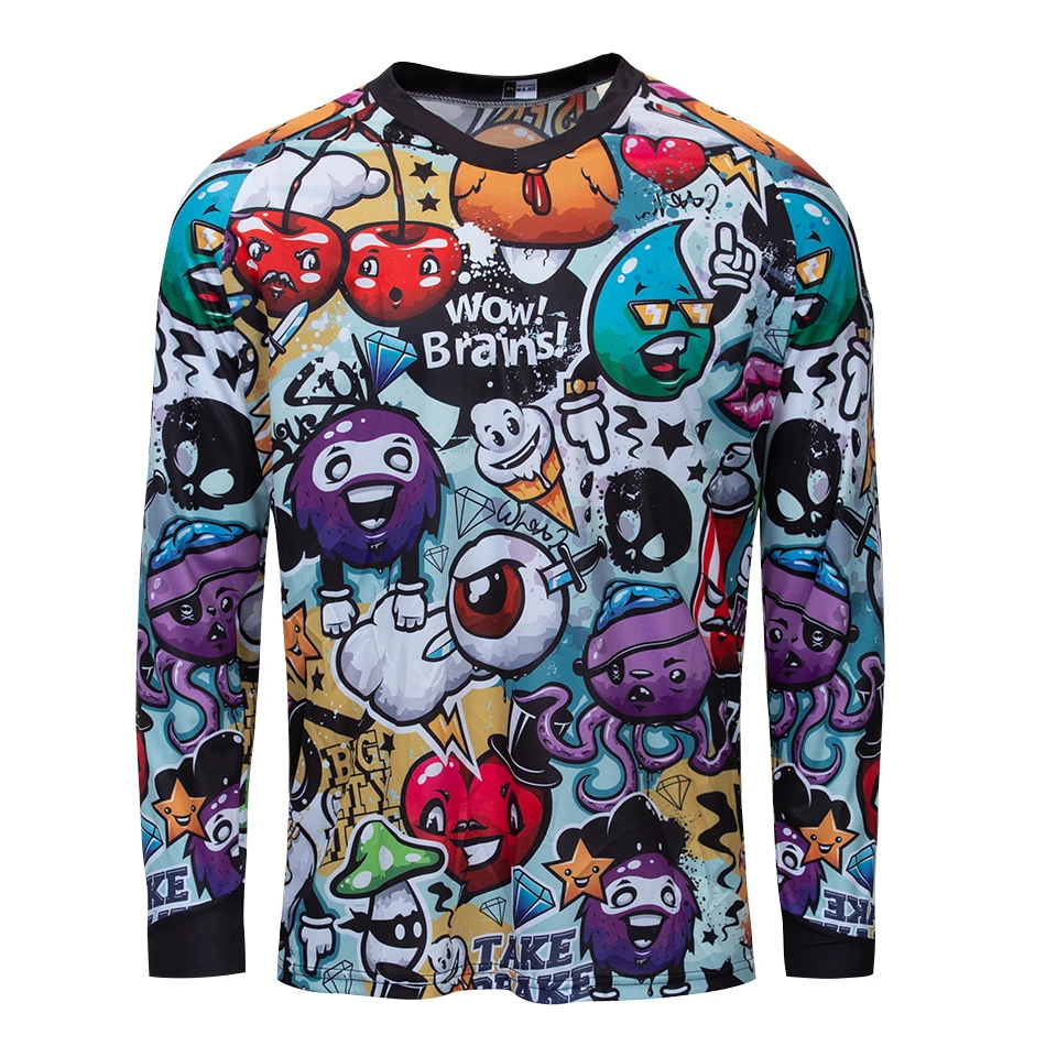 Футболка мужская для горного велосипеда и мотокросса DH MX | Спорт развлечения