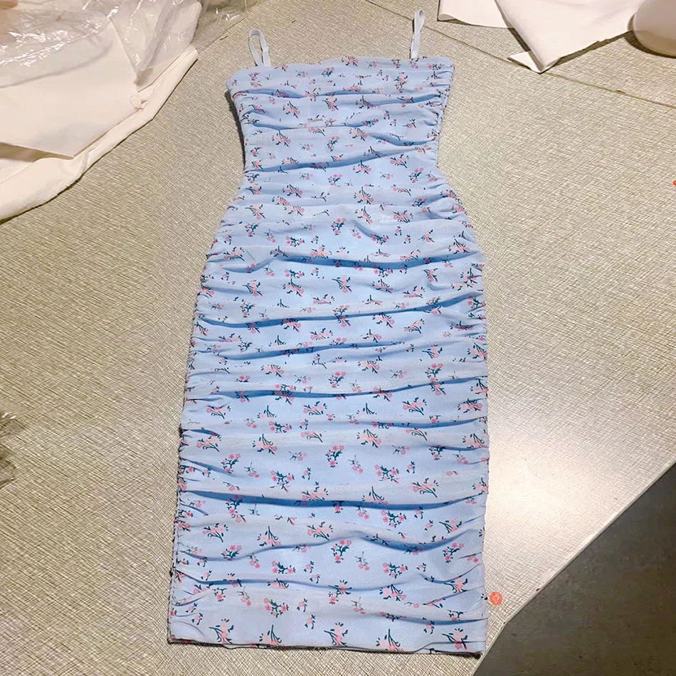 

Ailigou 2021 Summer Women'S Off-Shoulder Draped Printed Dress Sexy Bodycon Elegant Dress Club Celebrity Party Dress Vestidos